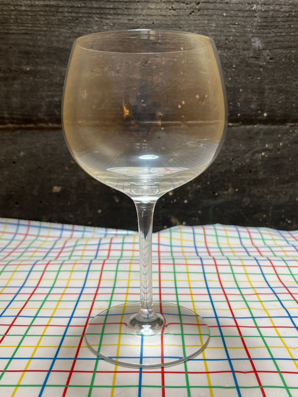 Chardonnay wine glass - crystal glassware - no brand