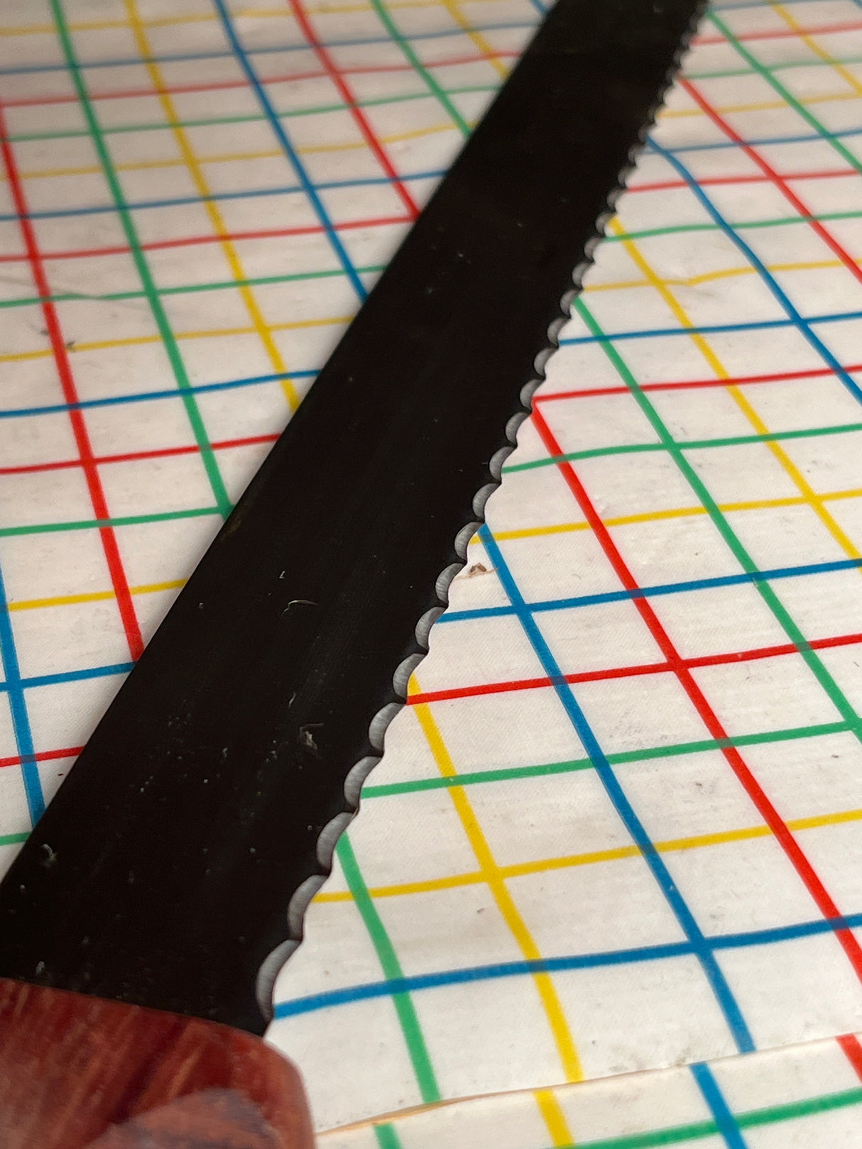 9" serrated bread knife - carbon steel with wood handle - Dexter