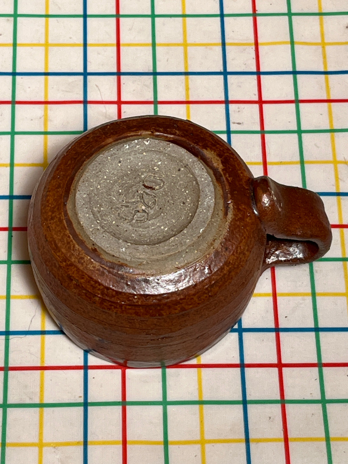 TEENSY espresso mug with earthy red glaze and dainty handle - handmade ceramic