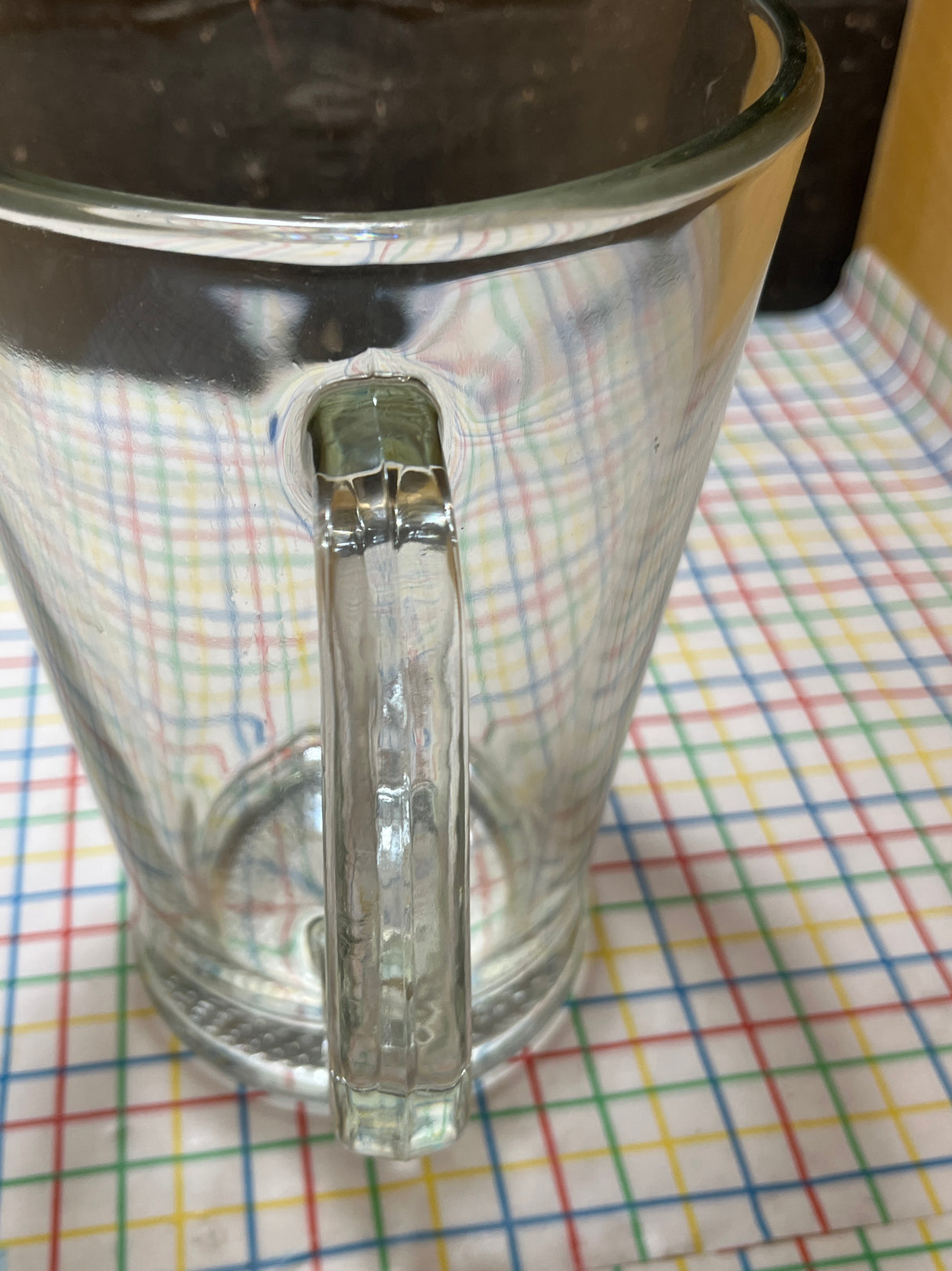 Serving pitcher - clear glass - vintage
