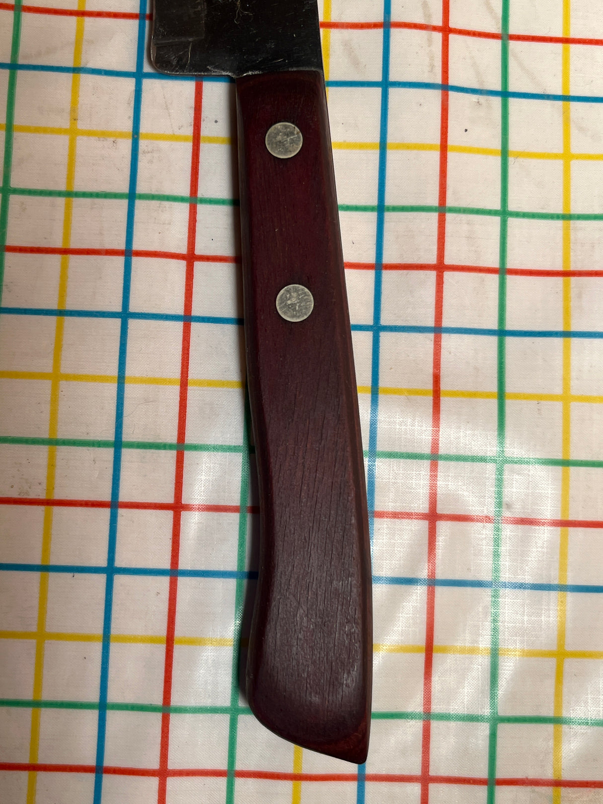 8" kitchen knife - stainless steel with wood handle - Flint Vanadium
