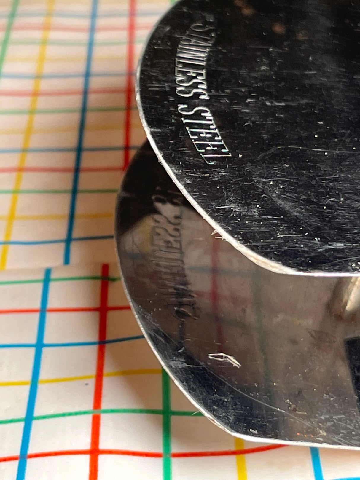 Rocking food chopper with two blades - stainless steel with cast iron handle