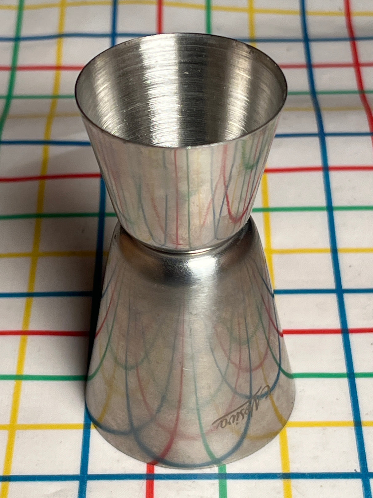 Dual shot 15/30ml drink spirit measure jigger for cocktails - stainless steel