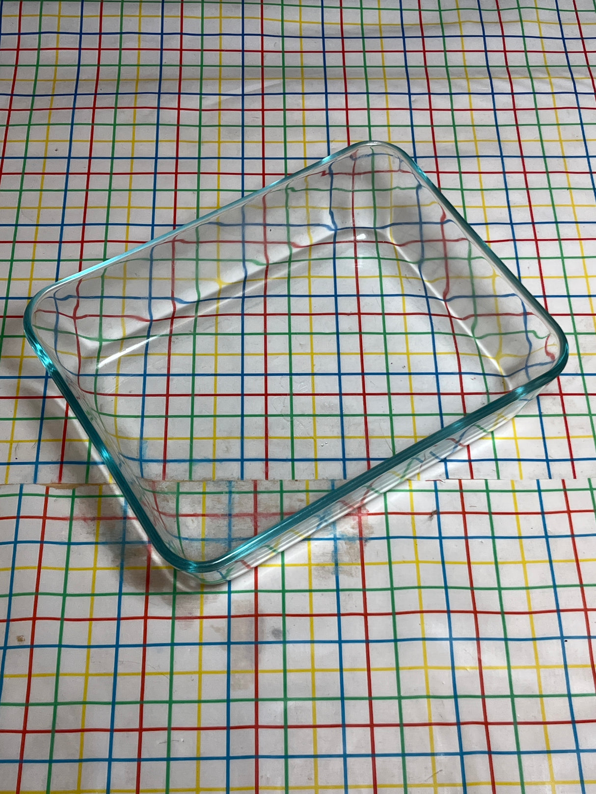 NO LID 6-cup rectangular food storage container - clear Pyrex