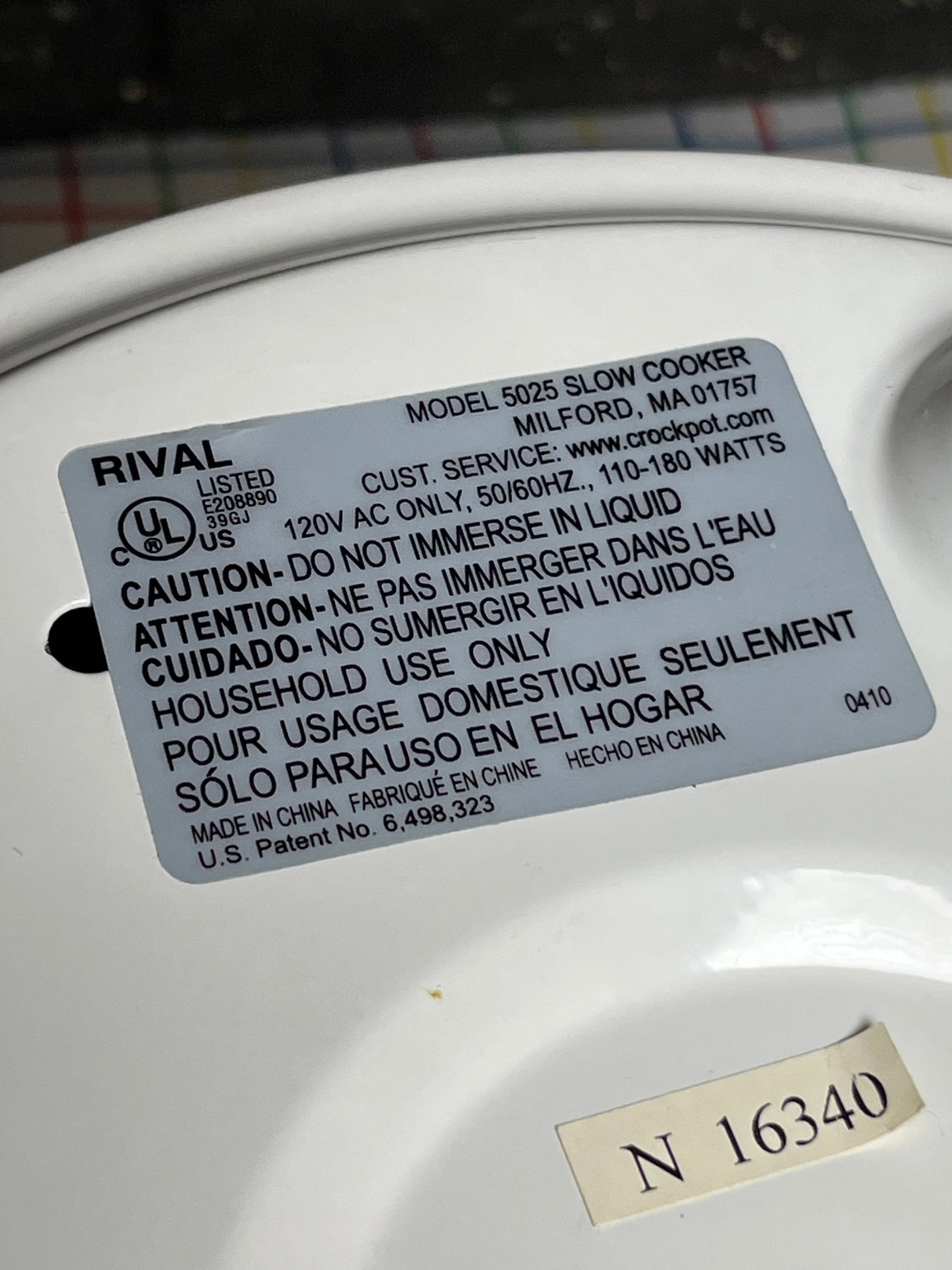 2.5qt crock pot slow cooker - white - Rival 5025-WG