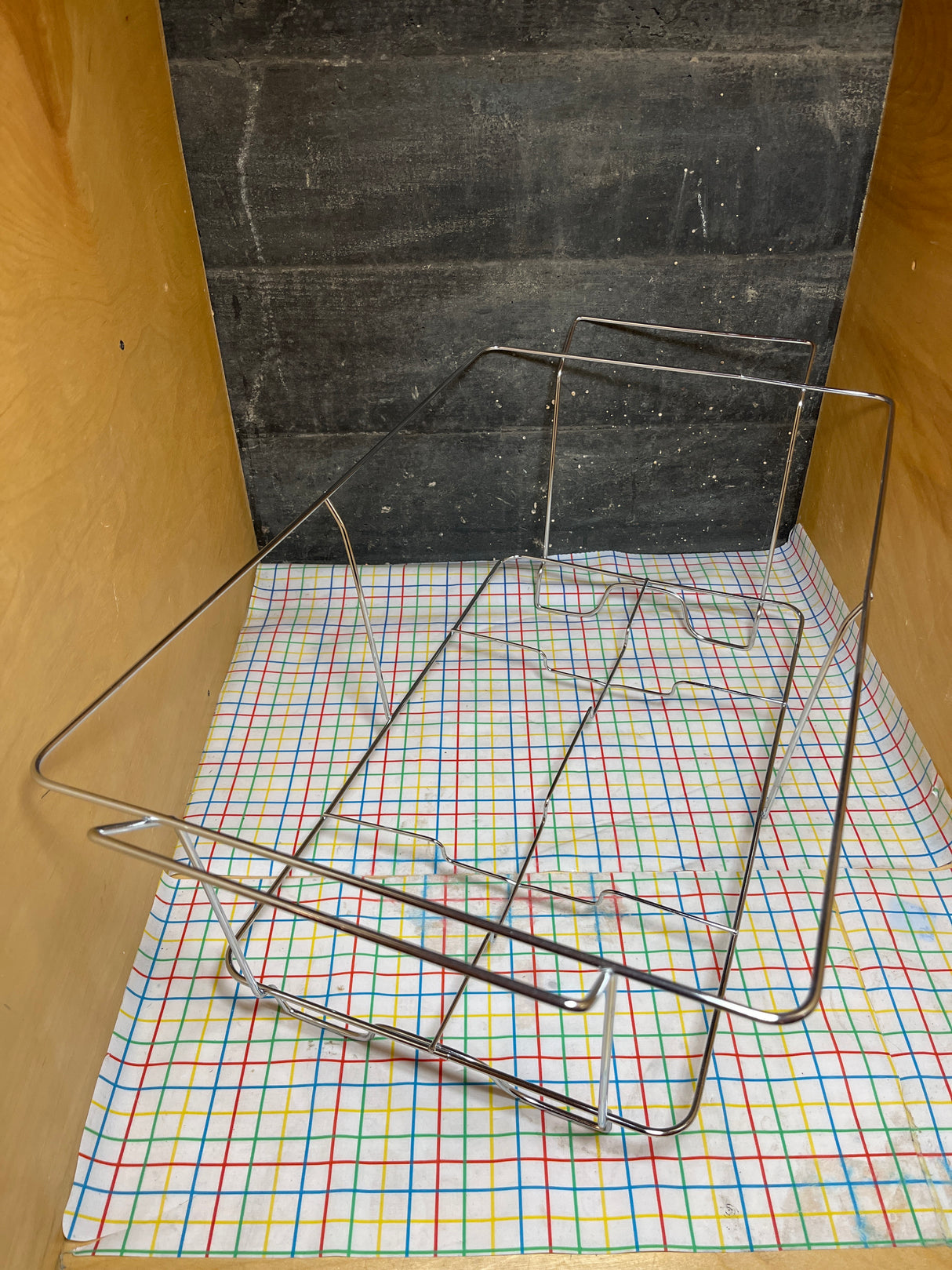 Chafing wire buffet rack stand for full size pans - chrome plated stainless steel