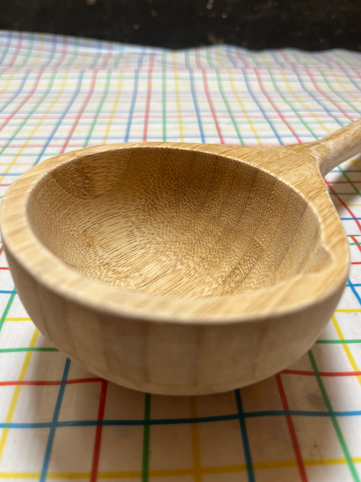 Ladle with flat base - bamboo