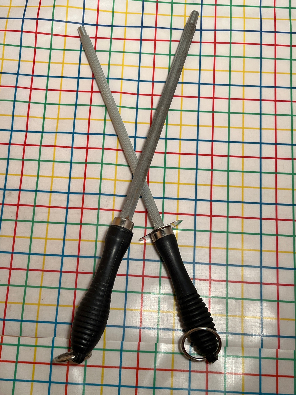 Honing rod/steel - magnetized with black handle