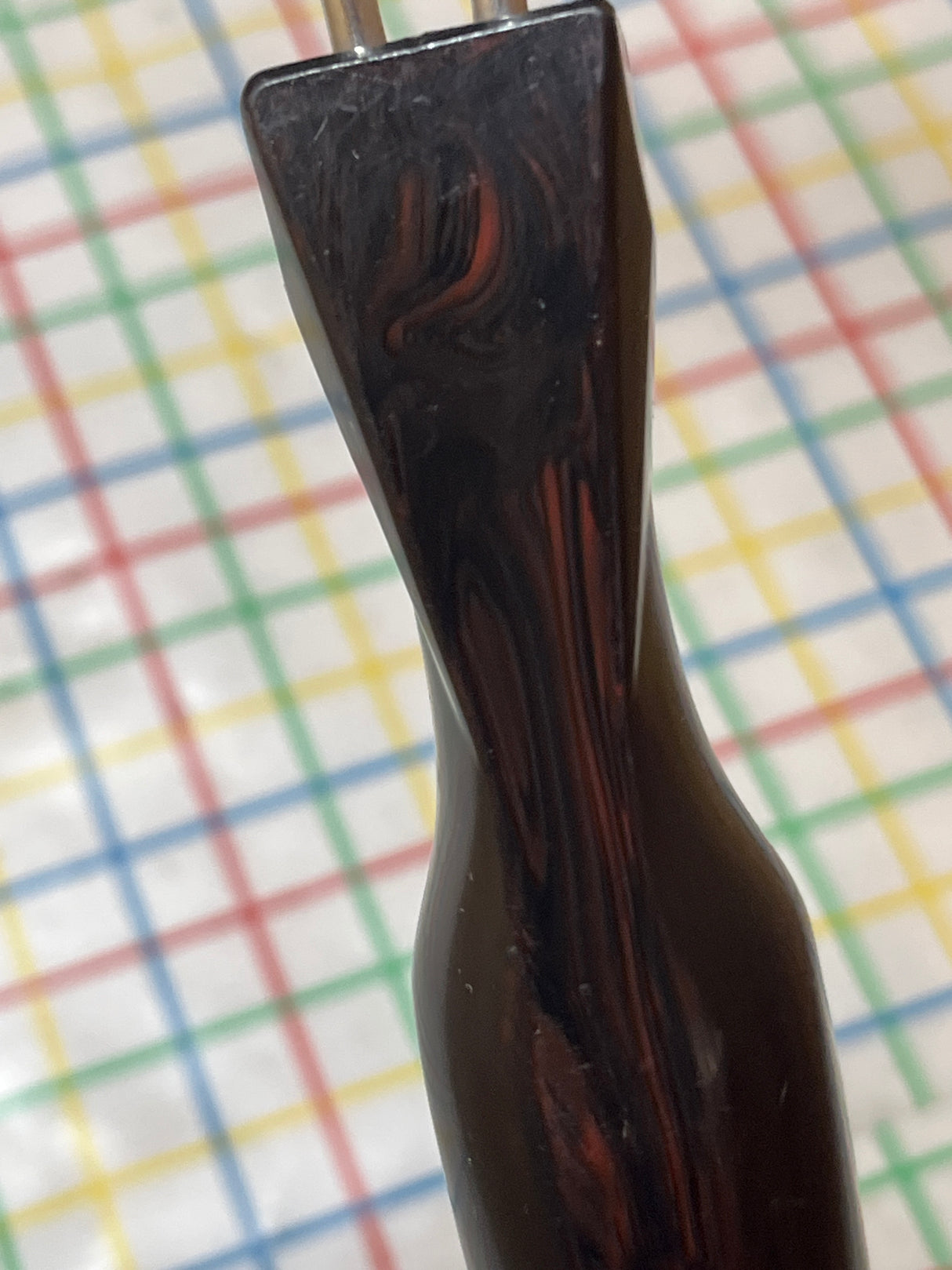 Coil whisk - stainless steel with brown marbled resin handle - Cutco