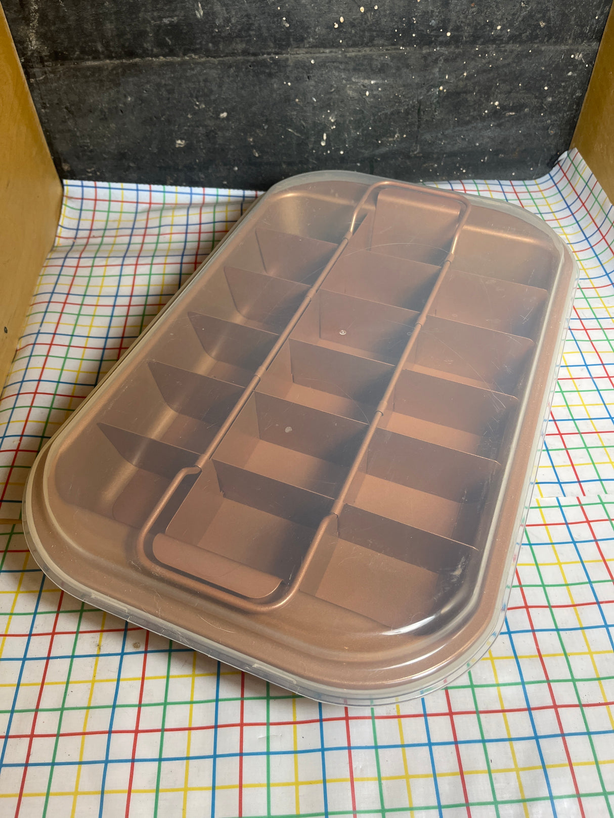 Baking pan with dividers for brownies, loaves and casseroles - stainless steel nonstick - Copper Chef