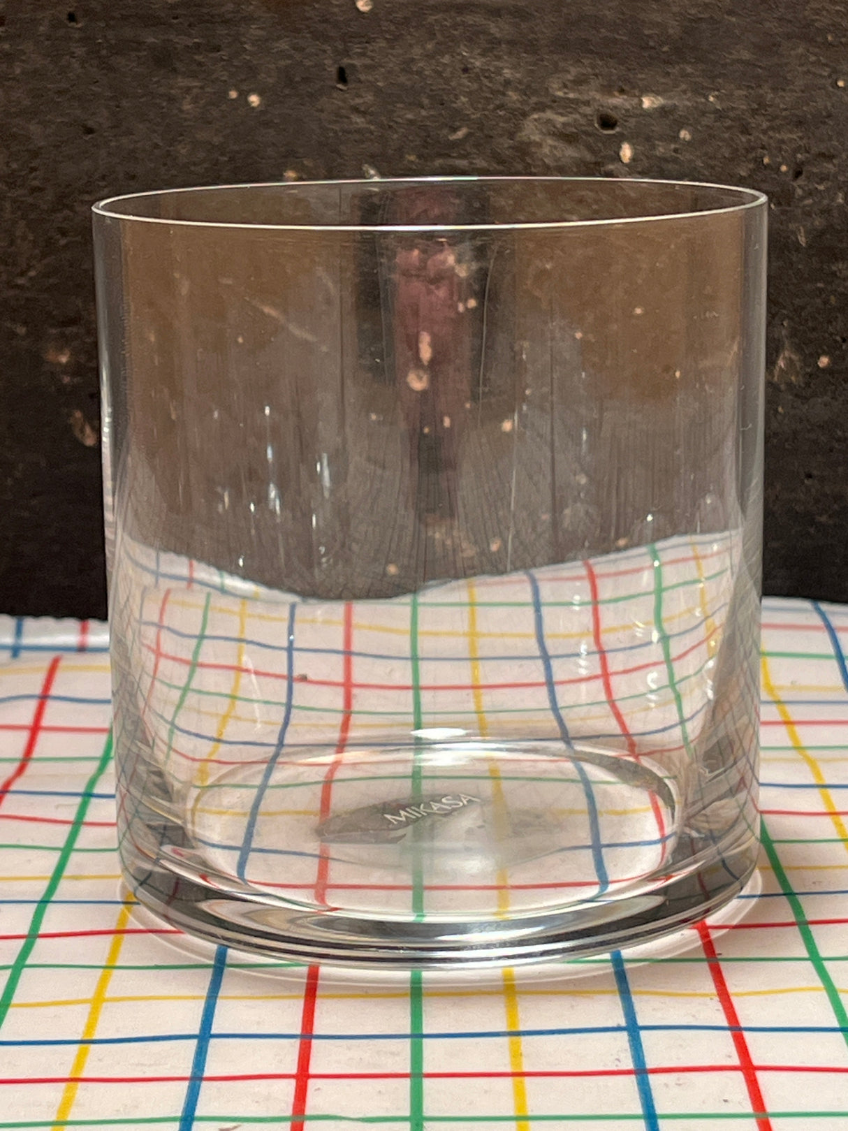 Set of 6 glass crystal lowball drink tumblers - Mikasa