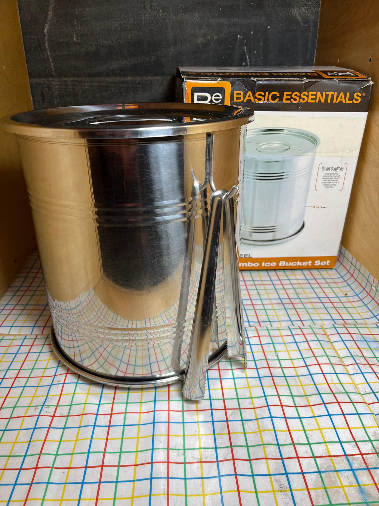 Ice bucket drinkware set - stainless steel - Basic Essentials