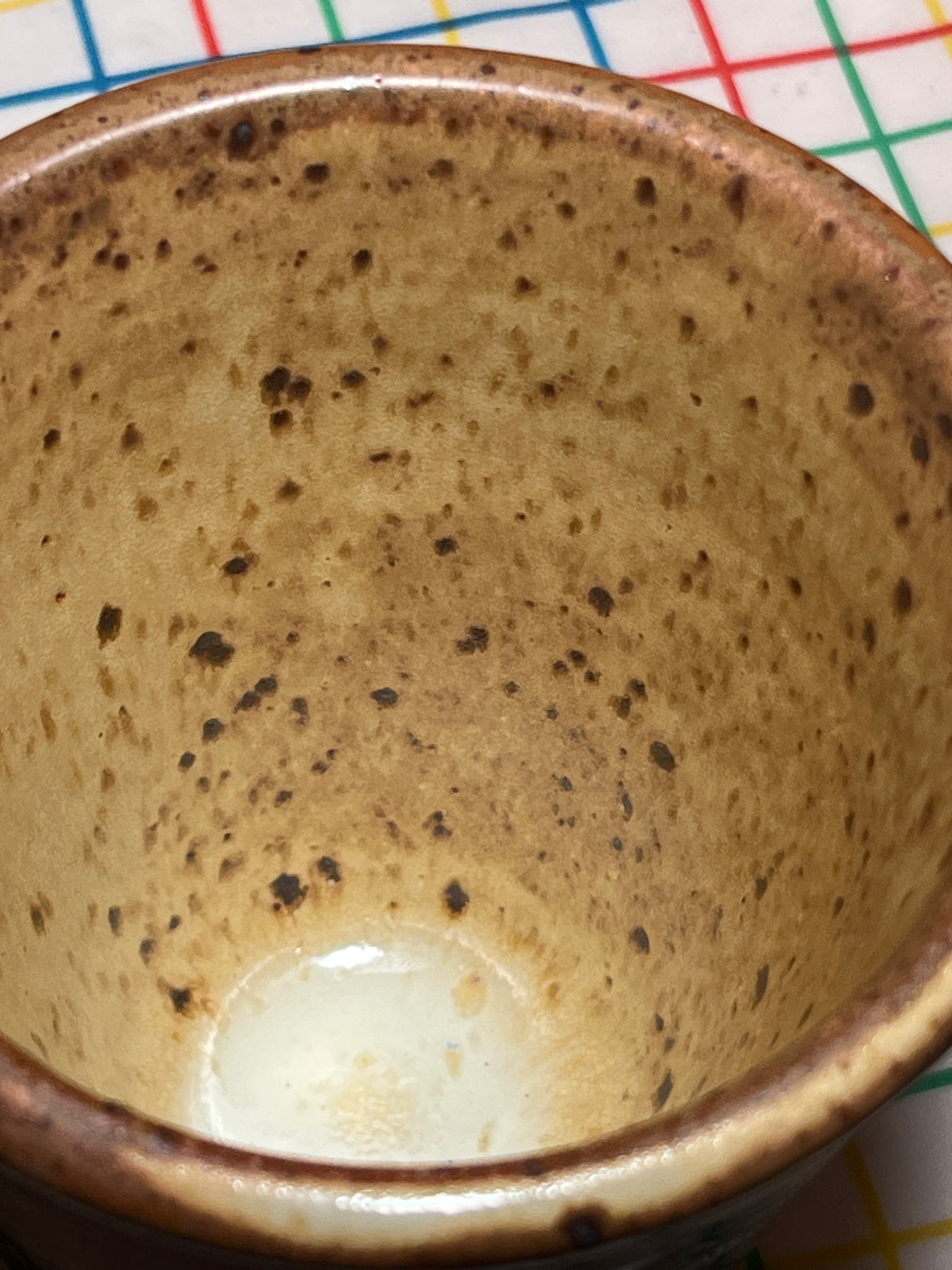 Mug with blue and speckled sandy glaze - handmade ceramic