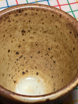 Mug with blue and speckled sandy glaze - handmade ceramic