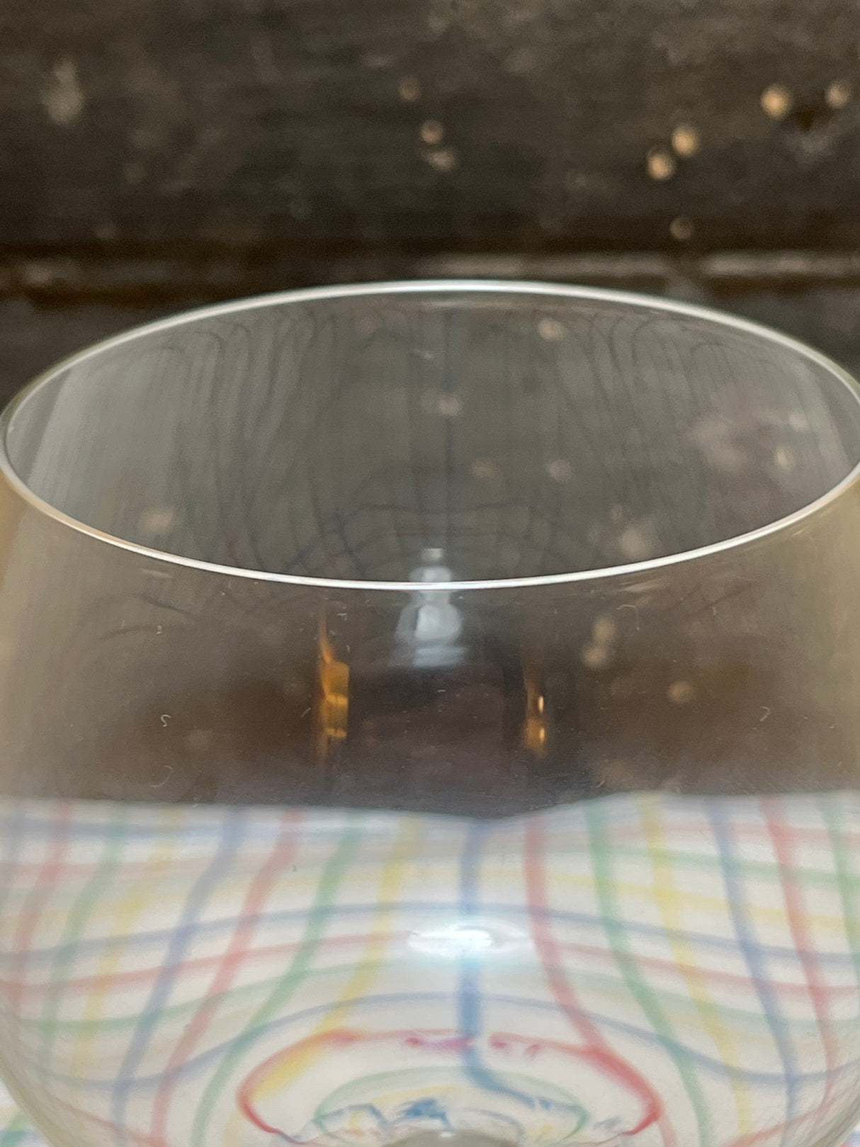 Chardonnay wine glass - crystal glassware - no brand