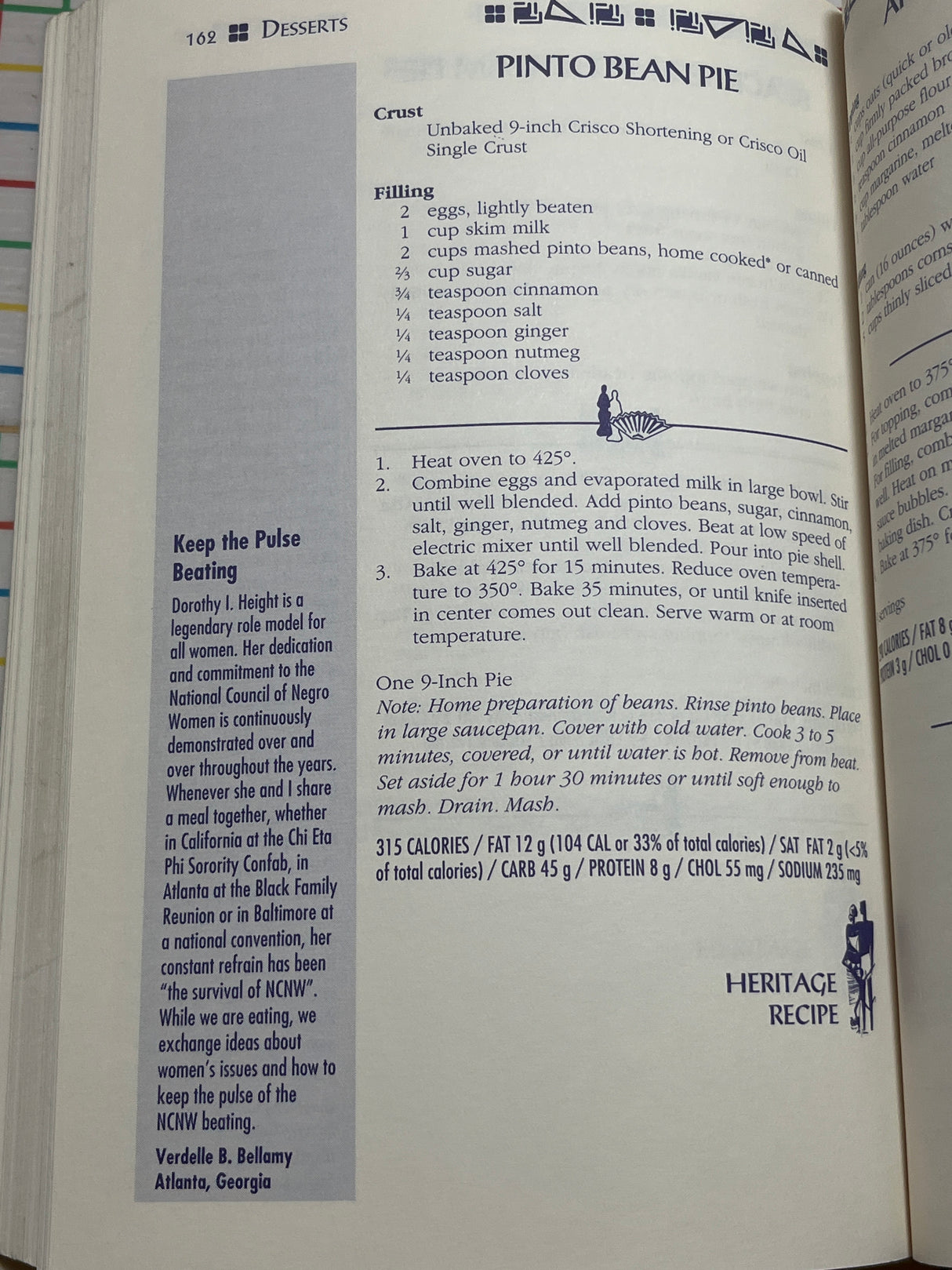 "The Black Family Dinner Quilt Cookbook" by Dorothy I. Height, President, & The National Council of Negro Women, Inc. (1994 First Fireside Edition)