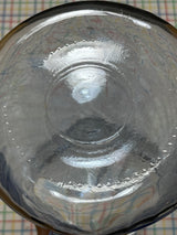 Blue swirl pitcher - clear glass - vintage Indiana Glass Company