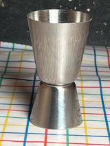 Dual shot 15/30ml drink spirit measure jigger for cocktails - stainless steel