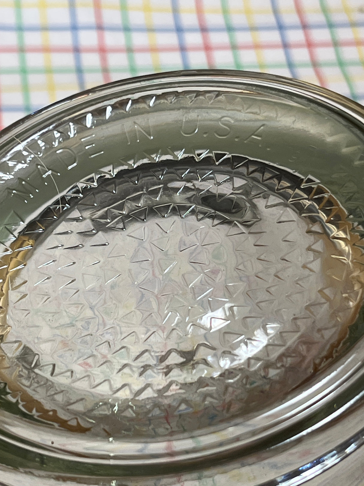 Serving pitcher - clear glass - vintage