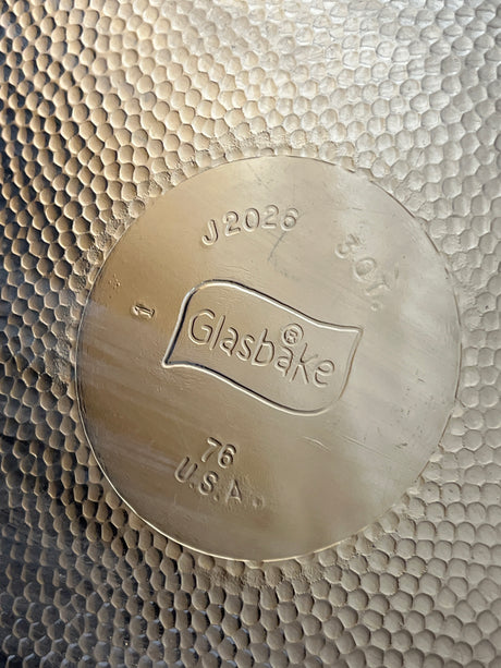 3 qt baking/casserole dish - clear glass - vintage Glasbake J2026