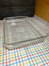 3 qt baking/casserole dish - clear glass - vintage Glasbake J2026
