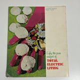 Back cover of the Christmas Cooky Book featuring a glove, spoon, food close-ups, and festive recipes for a joyful family holiday in 1971. From Spoons Kitchen Exchange.