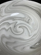 Large serving bowl - gray marbled porcelain - Malacasa
