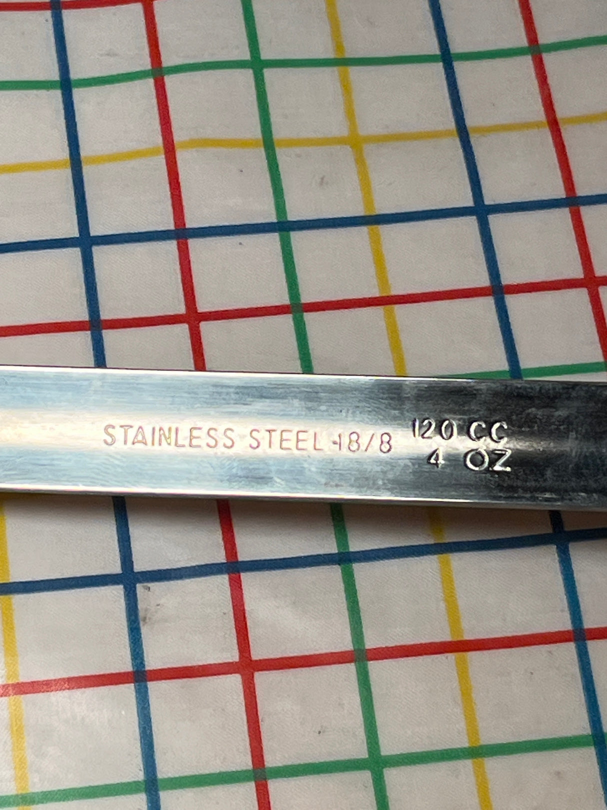 4 oz ladle with storage hook for soup, dressings, sauces, gravy - 18/8 stainless steel