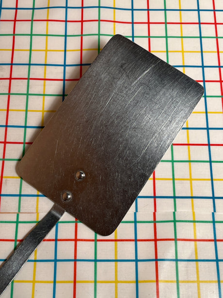 Thin spatula - stainless steel with decorative floral handle  - vintage