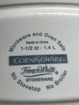 1.5qt/1.4L oval casserole dish - CorningWare French White