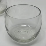 Bitty bubble glass tumblers for small sips, strong mixed drinks.