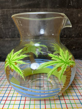 20-piece palm tree drinkware set - clear plastic - vintage Inside Out by the Cellar
