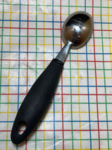 Ice cream scoop - stainless steel with black silicone handle