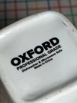 Mug with rectangular base - white ceramic - Oxford Professional Grade