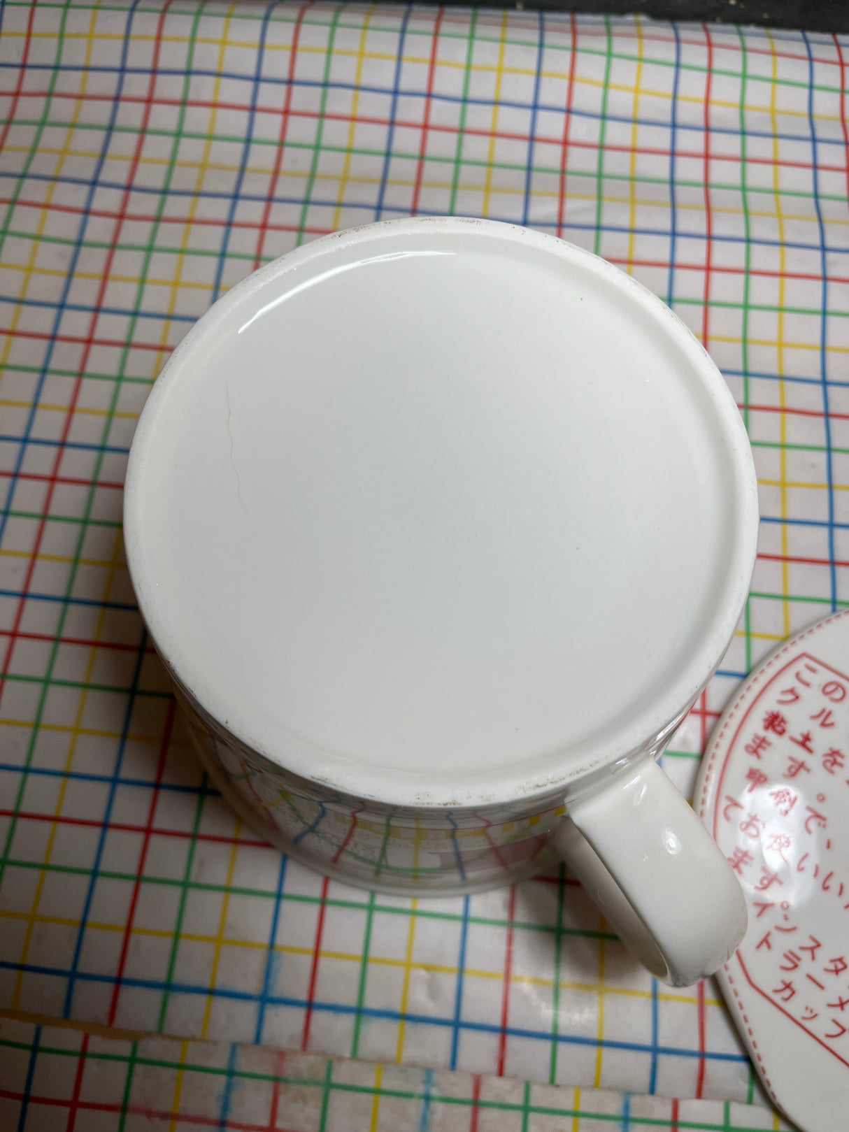 Instant noodles soup bowl with lid - white ceramic