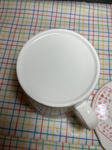 Instant noodles soup bowl with lid - white ceramic