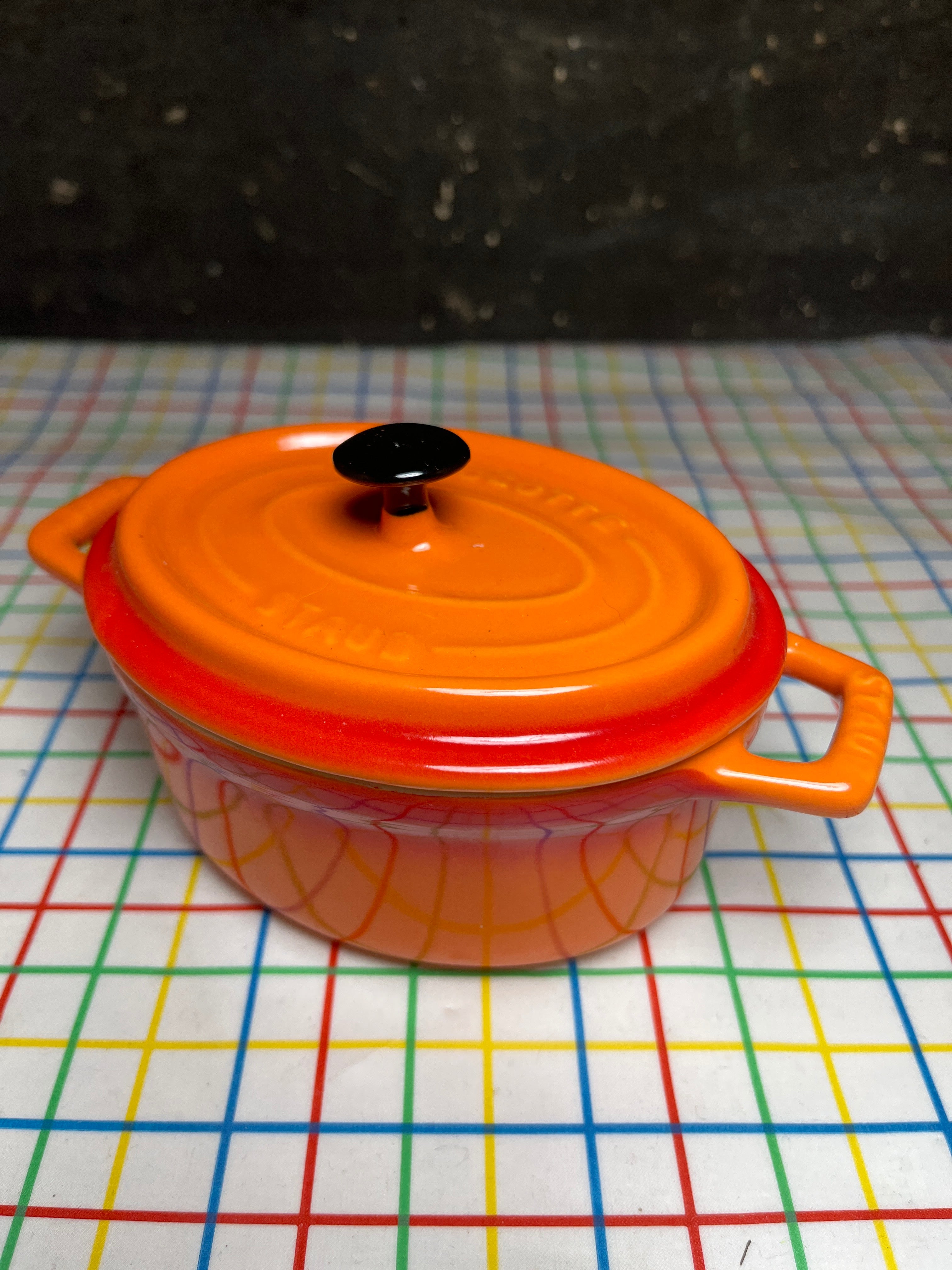 LACOCOTTE STAUB 22 オレンジ Mini #13 oval baking dish - orange flame stoneware ceramic - Staub