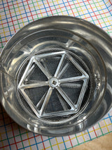 Triple-screen flour sifter - stainless steel - vintage Foley sift-chine