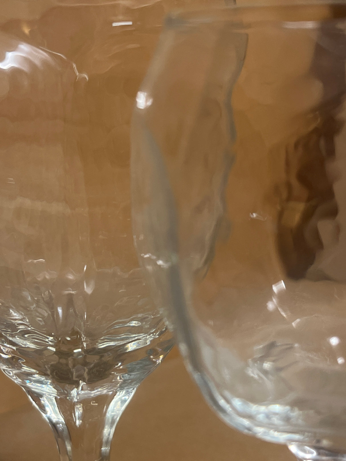 Two Libbey Chivalry glassware stemmed goblets, elegantly positioned side by side, showcasing their clear, refined design suitable for wine or water.