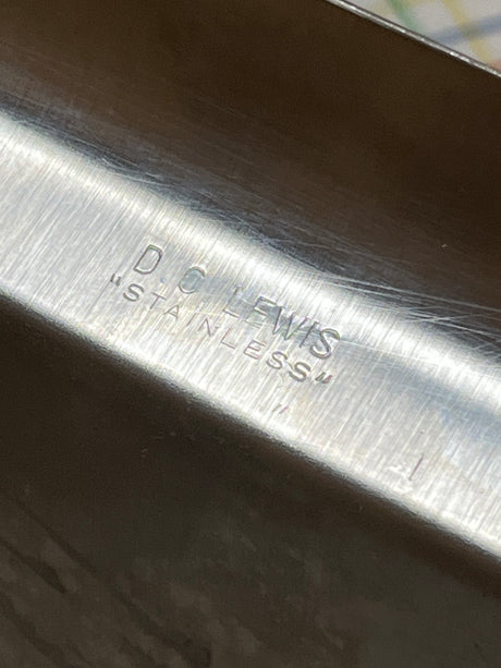 Small baking sheet /minimalist serving tray - stainless steel - vintage D.C. Lewis