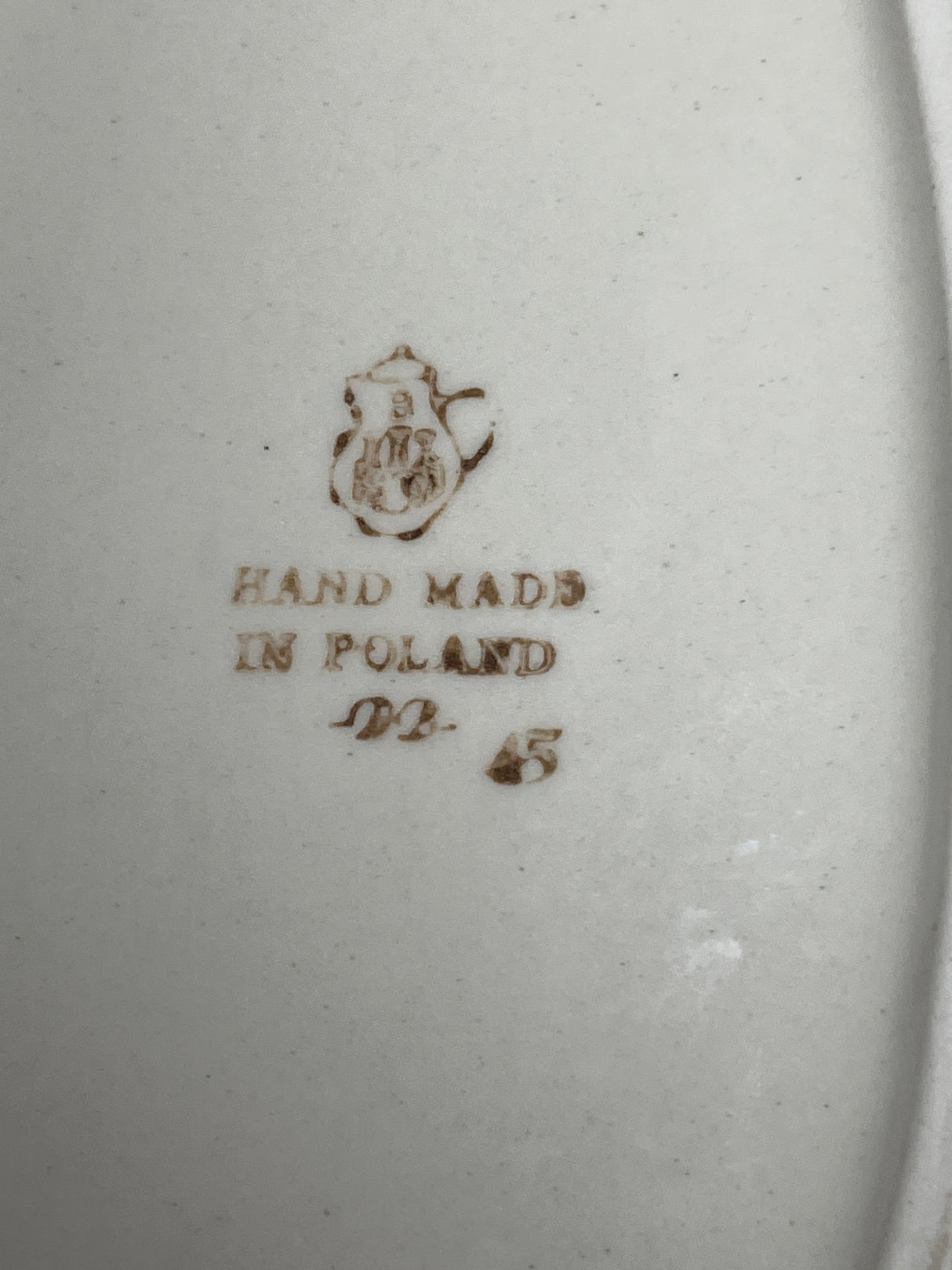 Oval ceramic baking dish with floral pattern - Polish pottery
