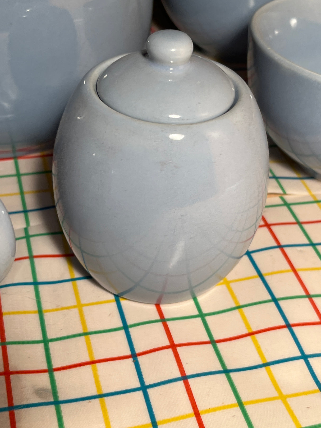 Pastel blue ceramic tea set - Old Amsterdam Porcelain Works