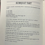 Pamella Z. Asquith's Fruit Tart Cookbook featuring a recipe page, showcasing text and instructions for creating homemade, store-quality fruit tarts.