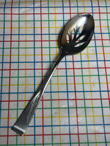 Slotted serving spoon - stainless steel - vintage Gorham