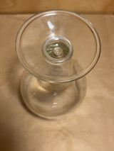 Laurel gray cut glass carafe with matching stopper, featuring a sophisticated design with intricate cut patterns, ideal for elegantly serving beverages.