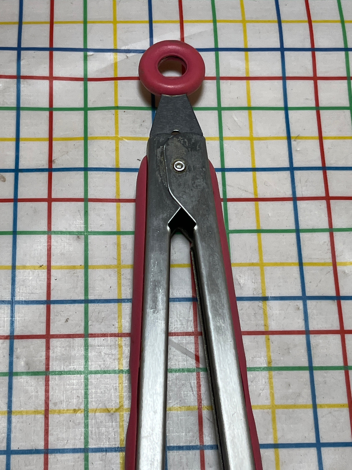 13” tongs -  stainless steel with pink silicone handles