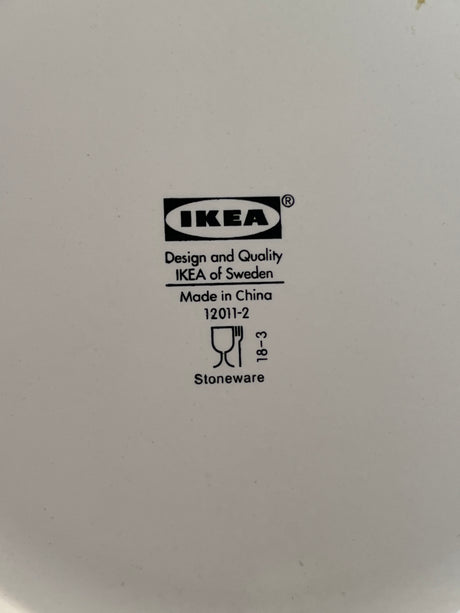 Salad plate - white ceramic - IKEA