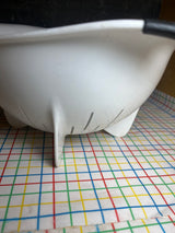 Colander - white plastic with black handles - OXO Goodgrips