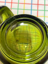 Beer mug - avocado green glass - vintage Hazel Atlas