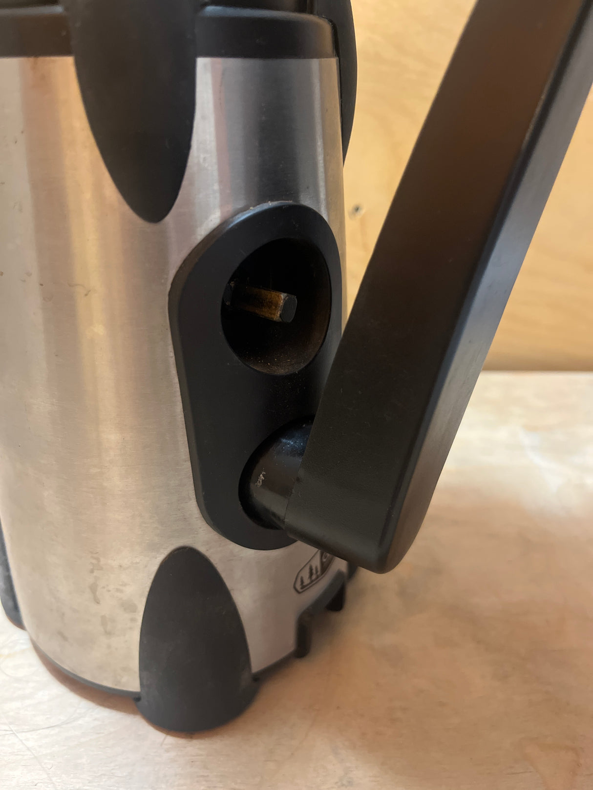 GSI Outdoors Vortex hand-cranked blender features a stainless-steel, fold-away crank handle and shatterproof Lexan resin pitcher, perfect for blending without electricity.